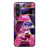 Electroplated Geometric Marble Samsung Galaxy M16 5G Glass Back Cover Online