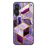 Purple Rhombus Marble Samsung Galaxy M16 5G Glass Back Cover Online