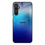 Blue Rhombus Pattern Samsung Galaxy M16 5G Glass Back Cover Online
