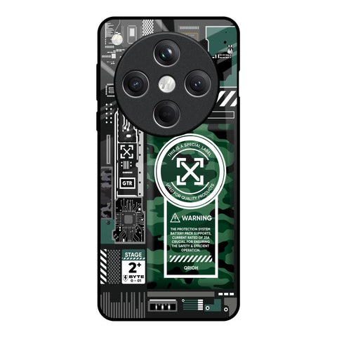 Green Camo Circuit Oppo Find X8 5G Glass Back Cover Online