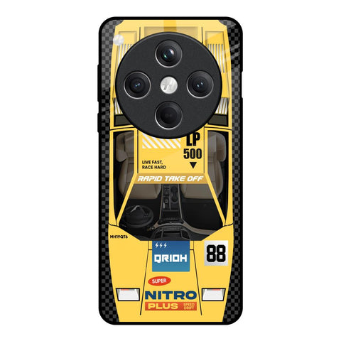 Yellow Racing Car Oppo Find X8 5G Glass Back Cover Online
