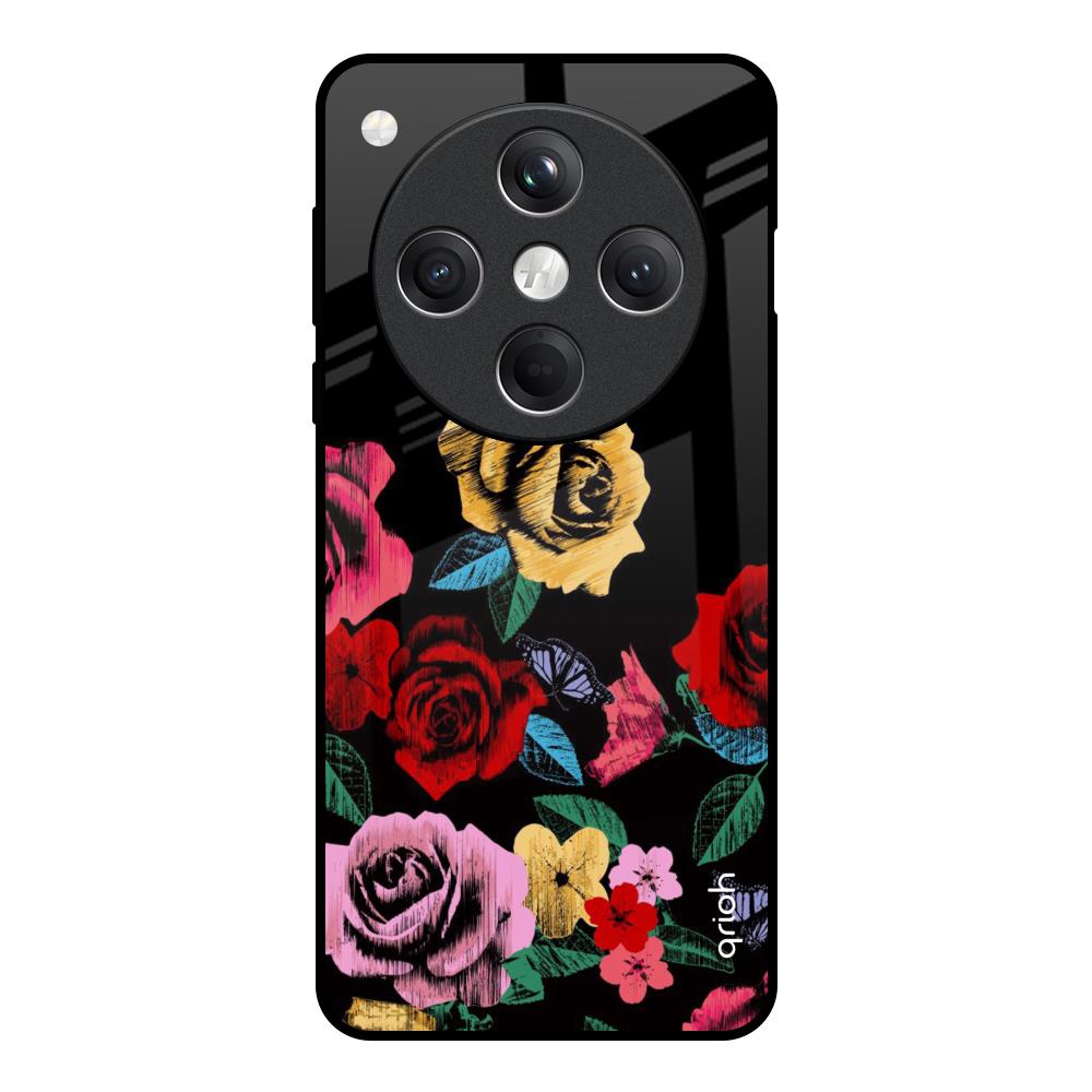 Floral Decorative Oppo Find X8 5G Glass Back Cover Online