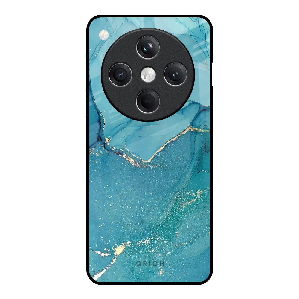 Blue Golden Glitter Oppo Find X8 5G Glass Back Cover Online