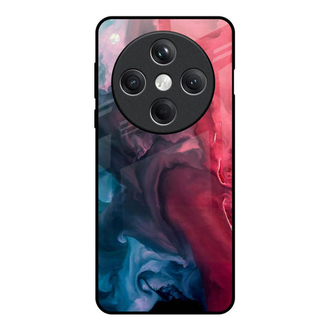Blue & Red Smoke Oppo Find X8 5G Glass Back Cover Online