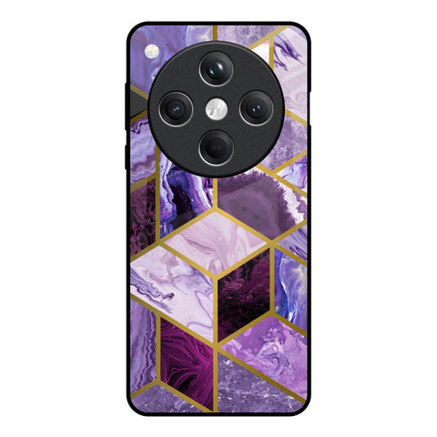 Purple Rhombus Marble Oppo Find X8 5G Glass Back Cover Online