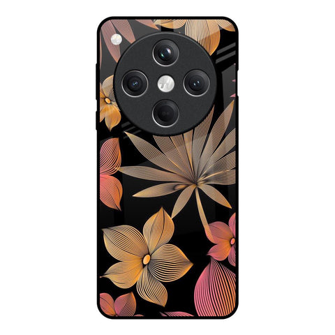 Lines Pattern Flowers Oppo Find X8 5G Glass Back Cover Online