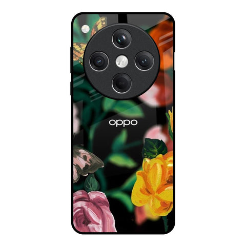 Flowers & Butterfly Oppo Find X8 5G Glass Back Cover Online