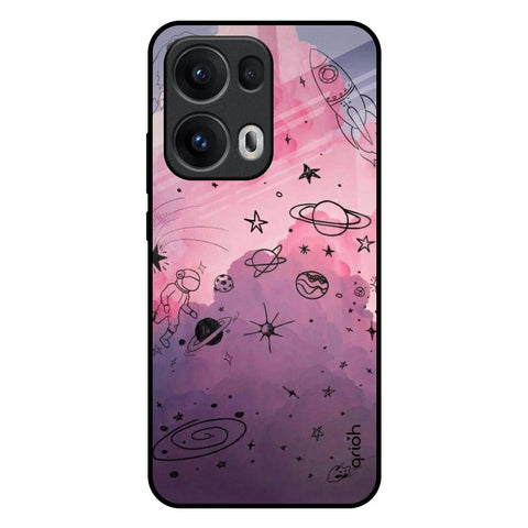 Space Doodles Oppo Reno13 Pro 5G Glass Back Cover Online