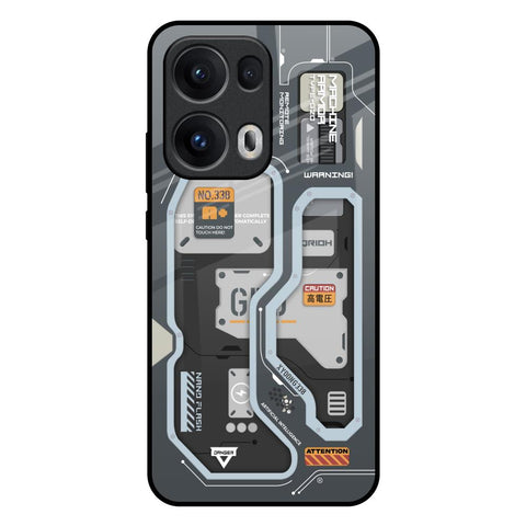 Retro Futuristic Oppo Reno13 Pro 5G Glass Back Cover Online