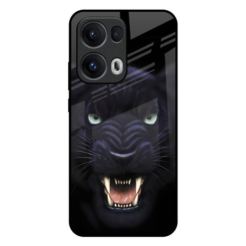 Angry Black Tiger Oppo Reno13 Pro 5G Glass Back Cover Online