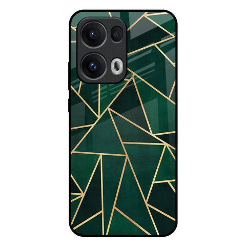 Abstract Green Oppo Reno13 Pro 5G Glass Back Cover Online