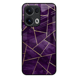 Geometric Purple Oppo Reno13 Pro 5G Glass Back Cover Online