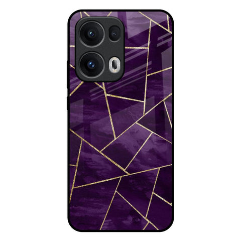 Geometric Purple Oppo Reno13 Pro 5G Glass Back Cover Online