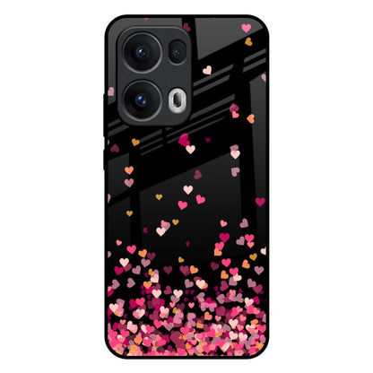 Heart Rain Fall Oppo Reno13 Pro 5G Glass Back Cover Online