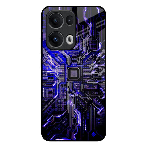 Techno Color Pattern Oppo Reno13 Pro 5G Glass Back Cover Online