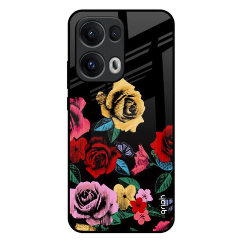 Floral Decorative Oppo Reno13 Pro 5G Glass Back Cover Online