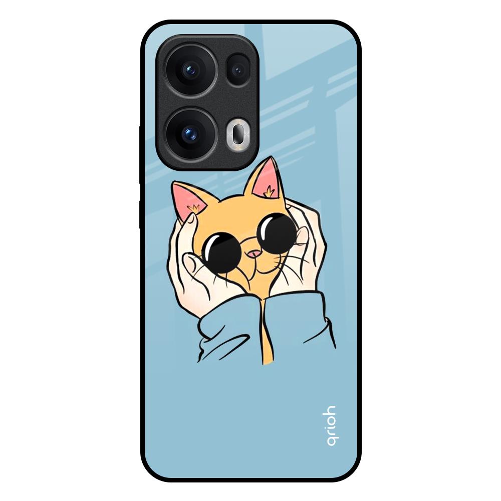 Adorable Cute Kitty Oppo Reno13 Pro 5G Glass Back Cover Online