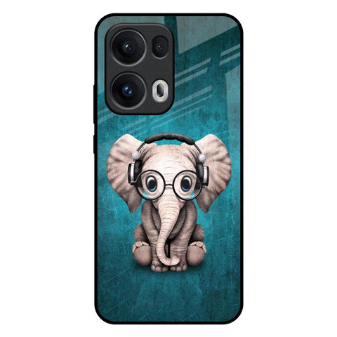 Adorable Baby Elephant Oppo Reno13 Pro 5G Glass Back Cover Online