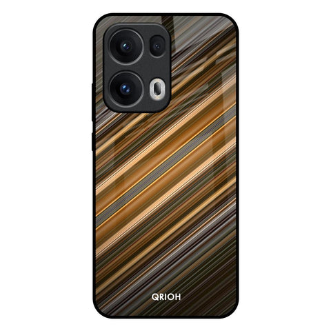 Diagonal Slash Pattern Oppo Reno13 Pro 5G Glass Back Cover Online