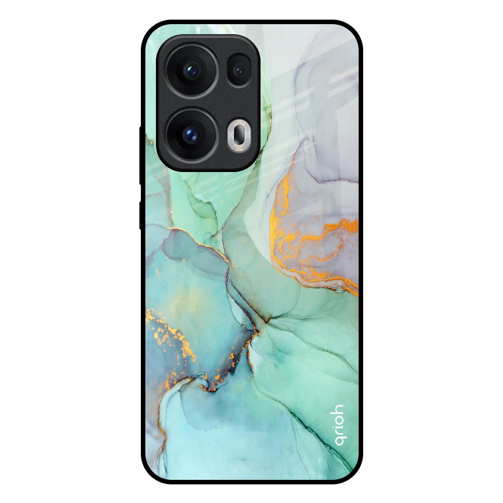 Green Marble Oppo Reno13 Pro 5G Glass Back Cover Online