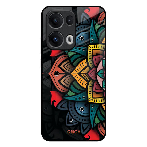 Retro Gorgeous Flower Oppo Reno13 Pro 5G Glass Back Cover Online