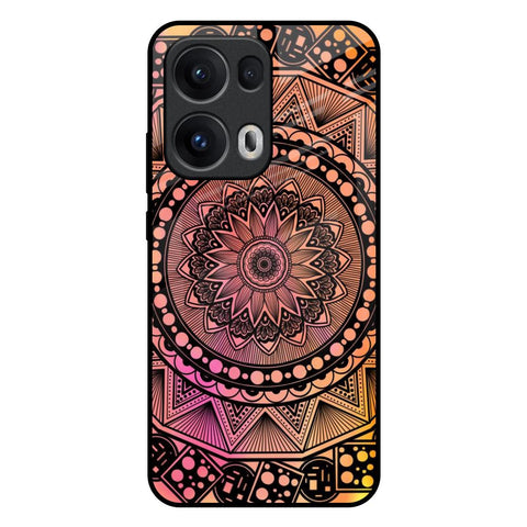 Floral Mandala Oppo Reno13 Pro 5G Glass Back Cover Online