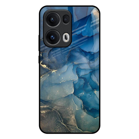 Blue Cool Marble Oppo Reno13 Pro 5G Glass Back Cover Online