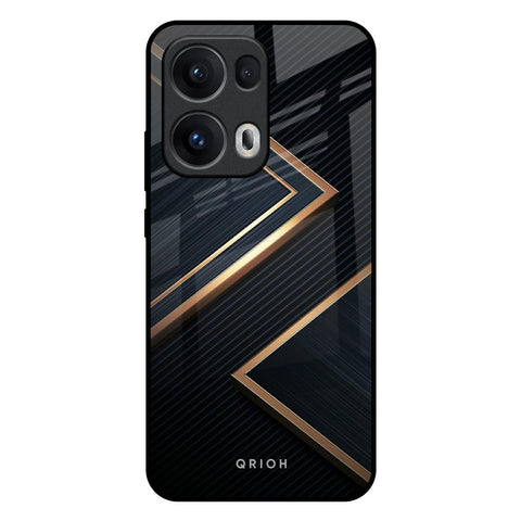 Sleek Golden & Navy Oppo Reno13 Pro 5G Glass Back Cover Online
