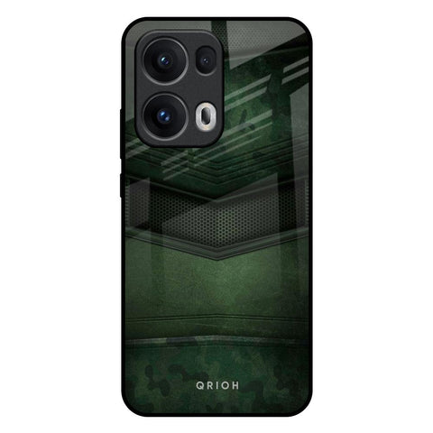 Green Leather Oppo Reno13 Pro 5G Glass Back Cover Online