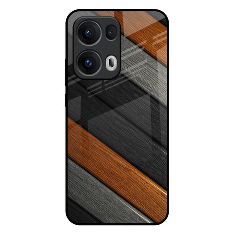 Tri Color Wood Oppo Reno13 Pro 5G Glass Back Cover Online