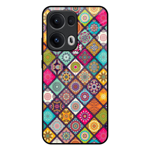 Multicolor Mandala Oppo Reno13 Pro 5G Glass Back Cover Online