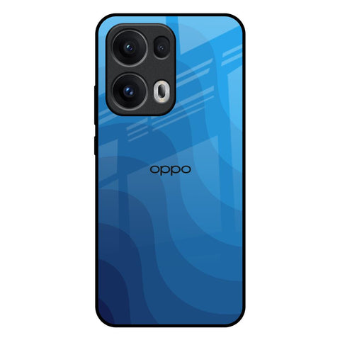 Blue Wave Abstract Oppo Reno13 Pro 5G Glass Back Cover Online
