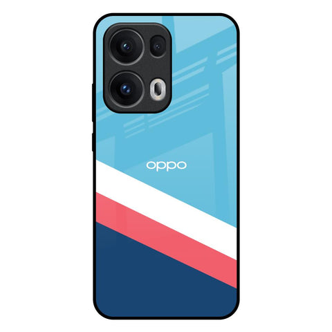 Pink & White Stripes Oppo Reno13 Pro 5G Glass Back Cover Online