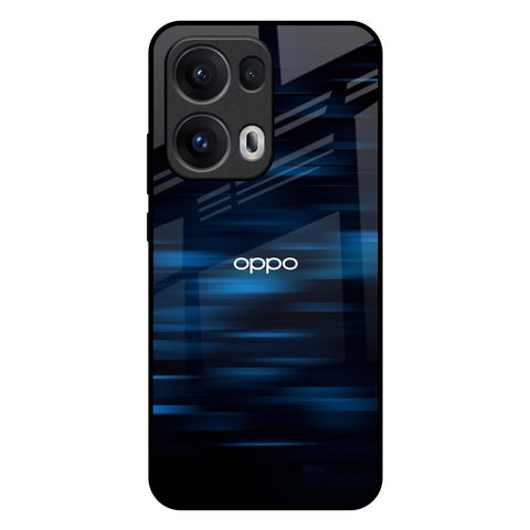 Blue Rough Abstract Oppo Reno13 Pro 5G Glass Back Cover Online