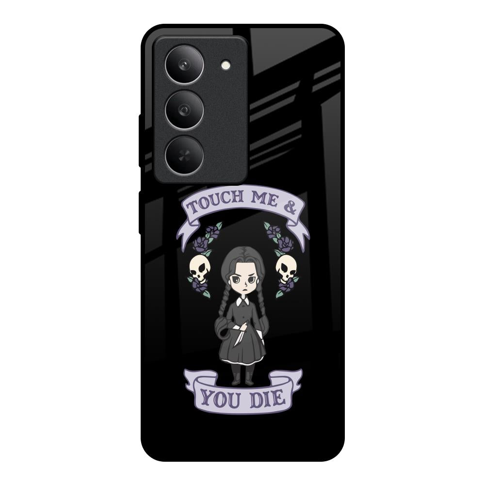 Touch Me & You Die Realme 14x 5G Glass Back Cover Online