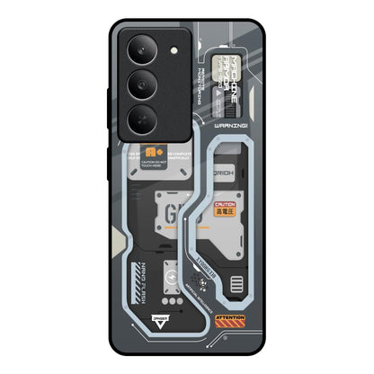 Retro Futuristic Realme 14x 5G Glass Back Cover Online