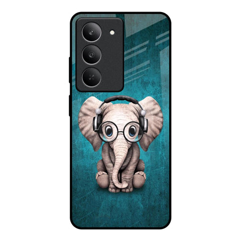 Adorable Baby Elephant Realme 14x 5G Glass Back Cover Online
