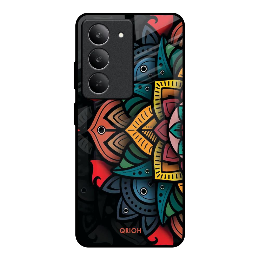 Retro Gorgeous Flower Realme 14x 5G Glass Back Cover Online