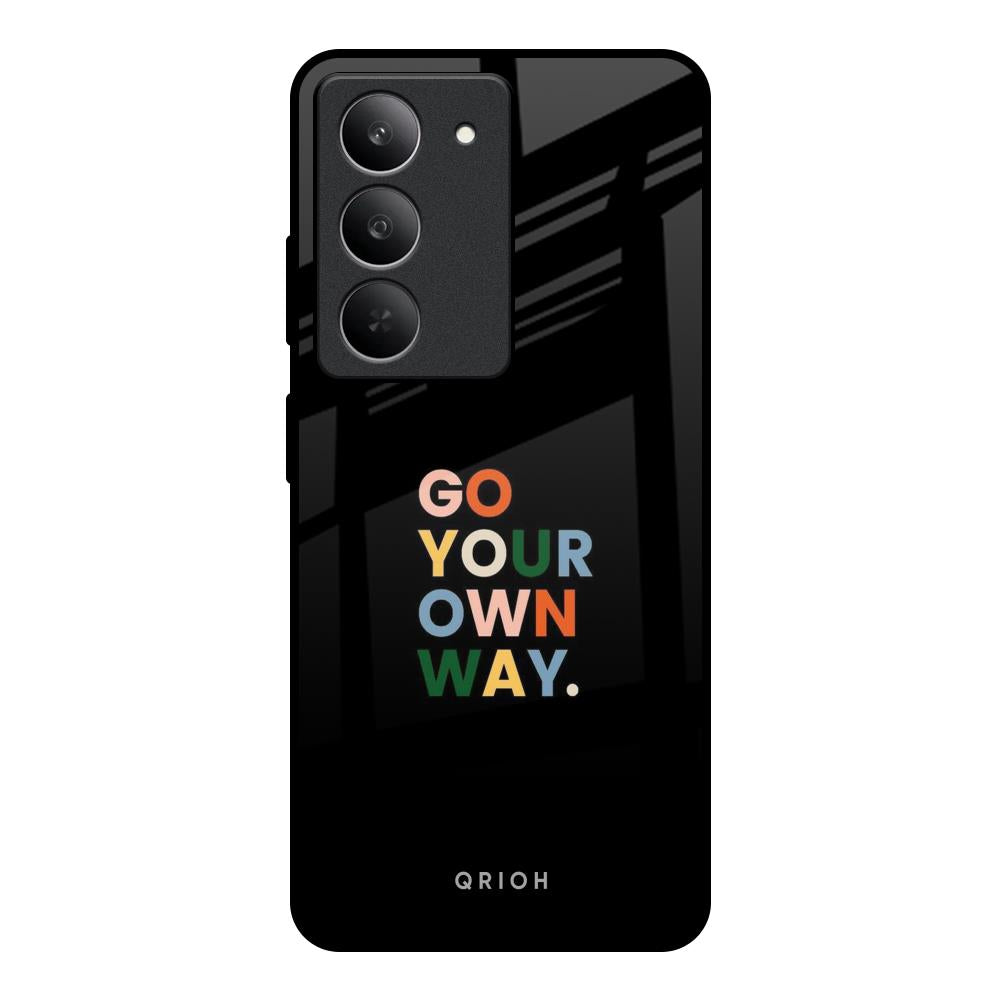 Go Your Own Way Realme 14x 5G Glass Back Cover Online