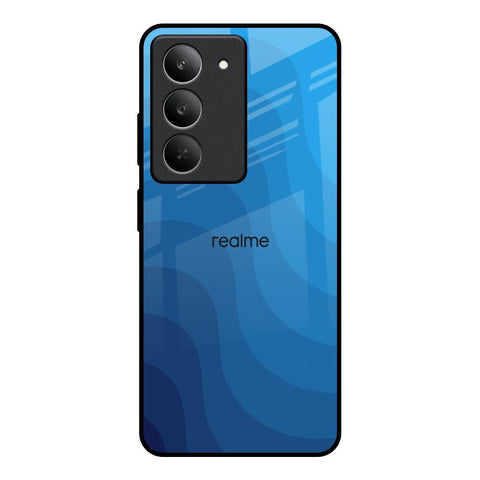 Blue Wave Abstract Realme 14x 5G Glass Back Cover Online
