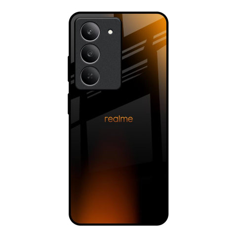 Orange Black Fusion Realme 14x 5G Glass Back Cover Online