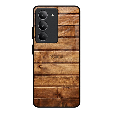Wooden Planks Realme 14x 5G Glass Back Cover Online