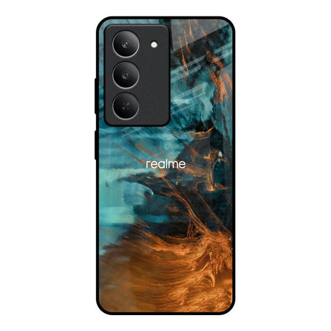 Golden Splash Realme 14x 5G Glass Back Cover Online