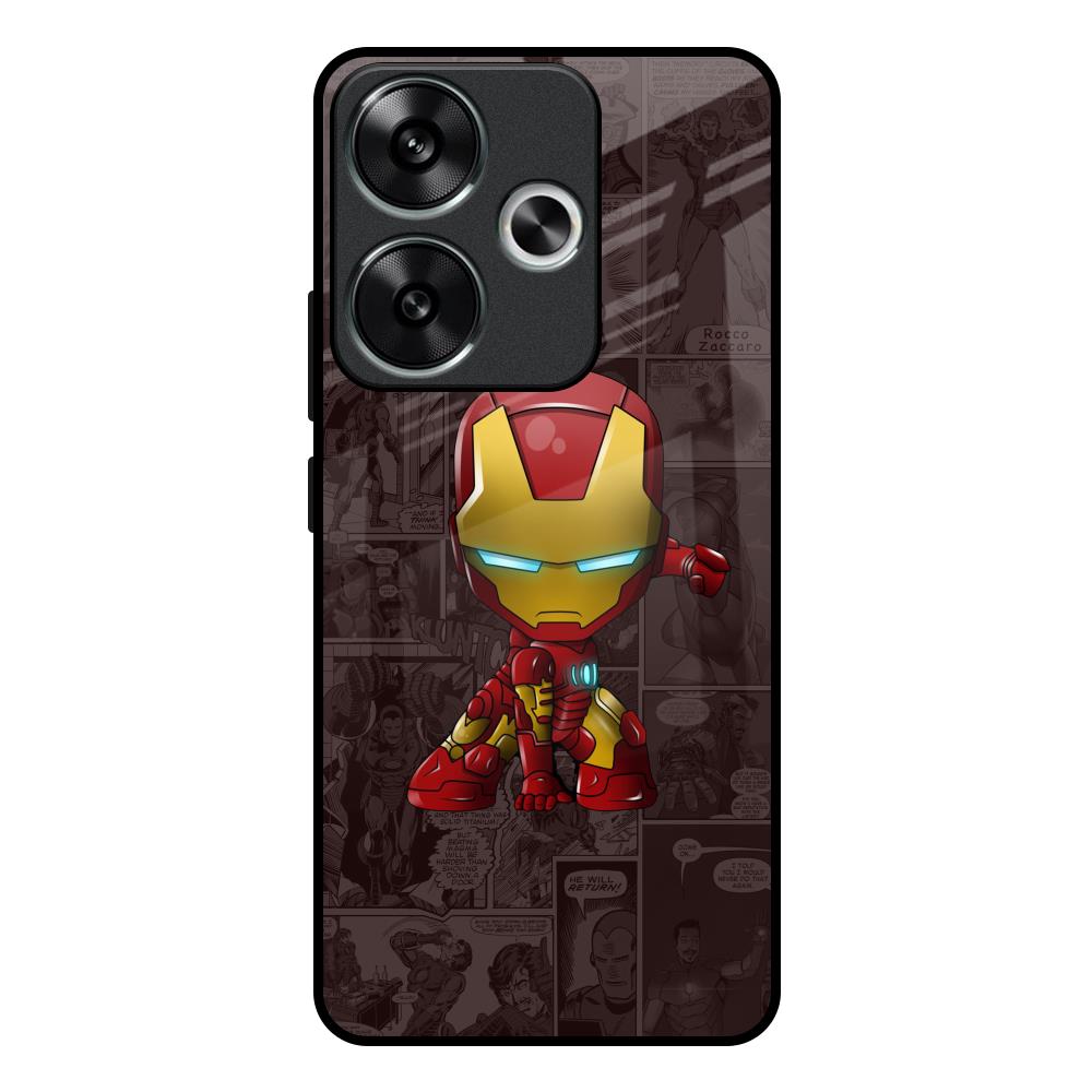Angry Baby Super Hero Poco F6 5G Glass Back Cover Online