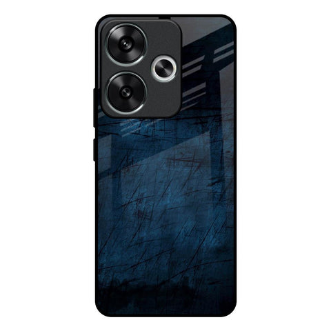 Dark Blue Grunge Poco F6 5G Glass Back Cover Online