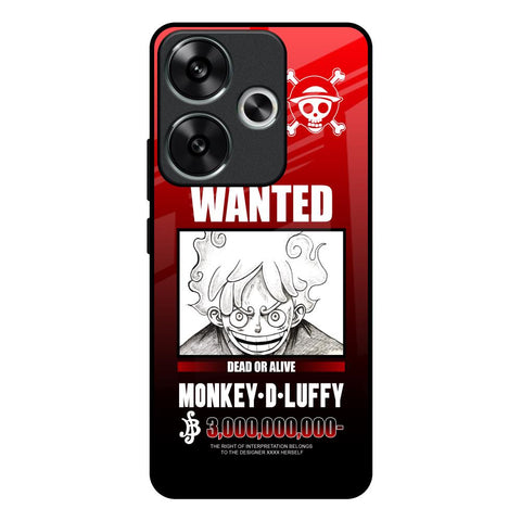 Luffy Wanted Poco F6 5G Glass Back Cover Online
