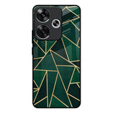 Abstract Green Poco F6 5G Glass Back Cover Online