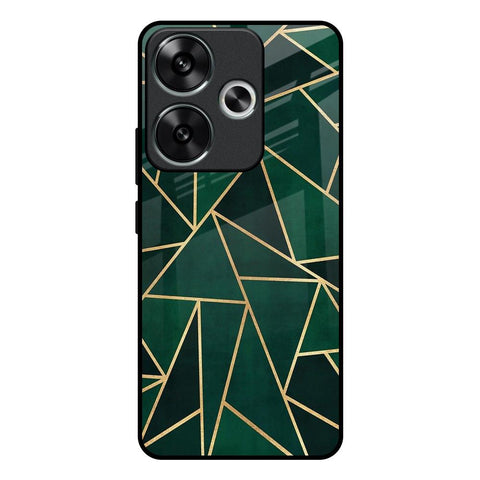 Abstract Green Poco F6 5G Glass Back Cover Online
