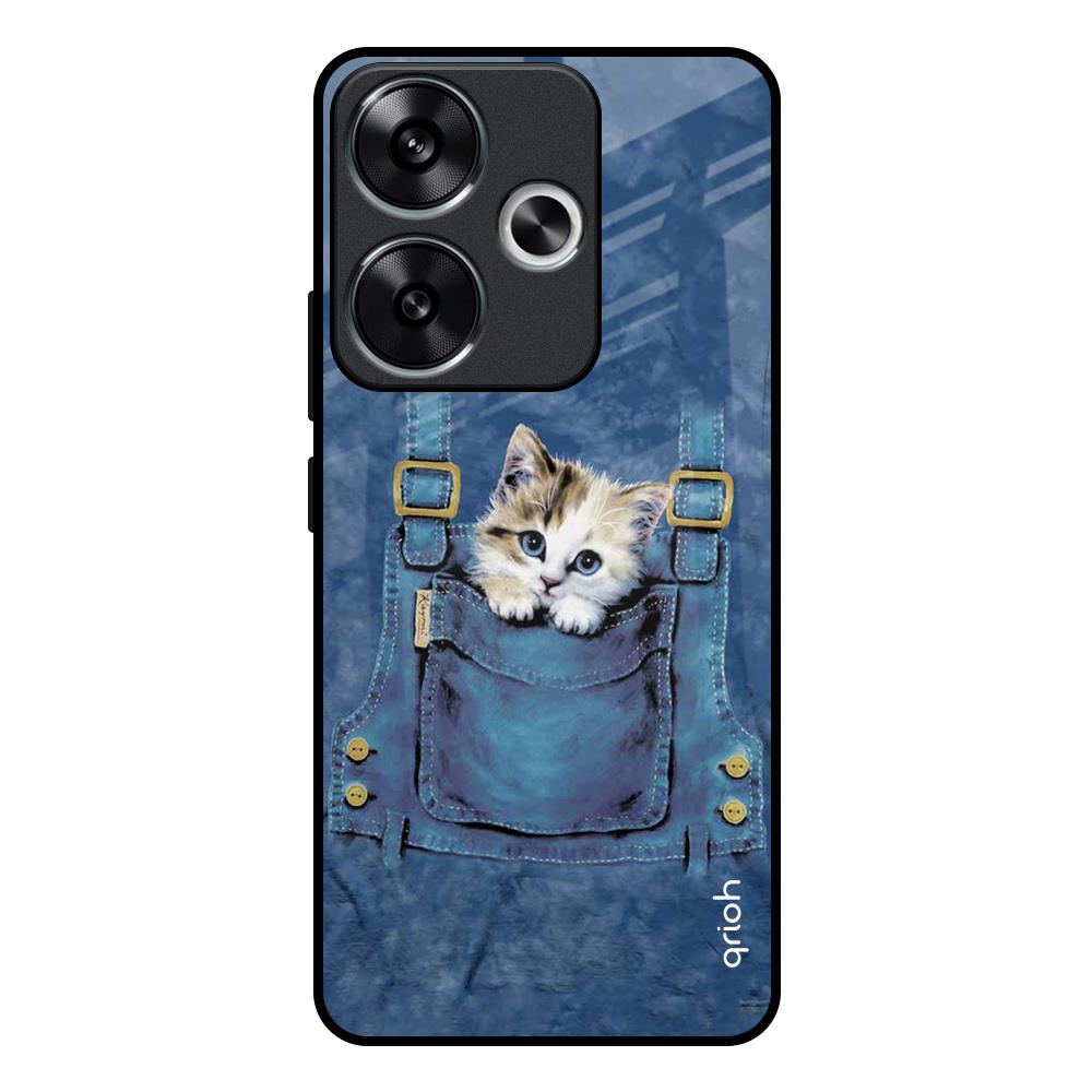 Kitty In Pocket Poco F6 5G Glass Back Cover Online