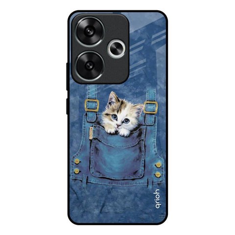 Kitty In Pocket Poco F6 5G Glass Back Cover Online